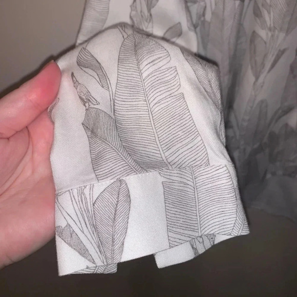 Harris Wilson Cesarine Birds Botanical Print White Grey Viscose Button Up Shirt - Picture 7 of 12